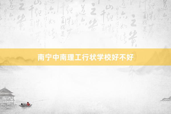 南宁中南理工行状学校好不好
